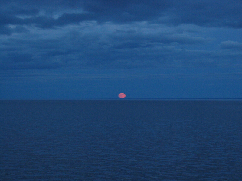 セント・ローレンス川から見た夕陽