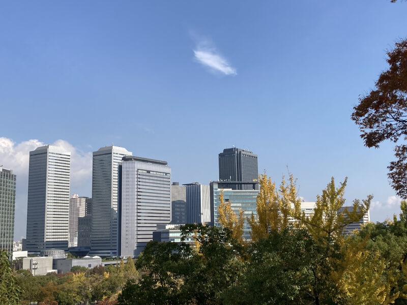 大阪城公園からの眺め
